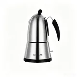 CDKM Elektrische Mokka-Kaffeemaschine, automatische Abschalt-Mokka-Kanne, Espressomaschine, 2/4 Tassen Edelstahl-Kaffeekanne, italienisches Sicherheitsventil, STRIX UK-Thermostat (230, Milliliter)