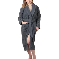 Betully Bademantel Damen & Herren%100 Baumwolle Unisex Flauschig Frottee Morgenmantel Lang Sauna Bademäntel - S-M Tall