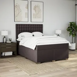 vidaXL Boxspringbett 140 x 200 cm Dunkelbraun