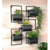 DanDiBo Ambiente Kräuterregal Küche Wand Metall Schwarz 96525 Wandregal Blumenregal Pflanzenhalter Wandblumenhalter Modern - DanDiBo