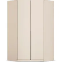 otto home Eckkleiderschrank OTTO HOME "Kleiderschrank Schrank Ankleidezimmer Schlafzimmer Garderobe AGORDO", beige (beige (champagner)), B:117cm H:210cm T:117cm, Holzwerkstoff, Schränke, Eckkleiderschrank, voll ausgestattet mit großzügigem Stauraum, 2 Höhen MADE IN