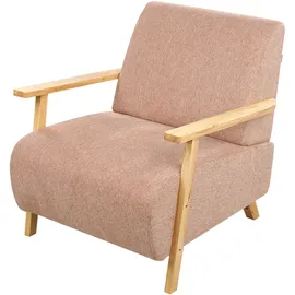 Beliani Sessel LESJA Stoff 78 x 85 x 90 cm Rosa