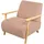 Beliani Sessel LESJA Stoff 78 x 85 x 90 cm Rosa