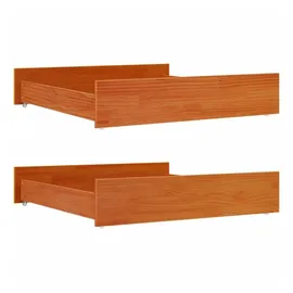 vidaXL Bettschubladen 2 Stk. Wachsbraun Massivholz Kiefer Vidaxl