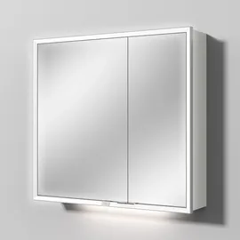 Sanipa Reflection Melamin-Spiegelschrank „Milo“ 80 mit 2 Türen AU03243, Badmöbel,