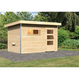Karibu Skrollan 1 inkl. 9 kW Bio-Kombiofen + ext. Steuerung