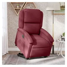 vidaXL Relaxsessel mit Aufstehhilfe Elektrisch Weinrot Stoff