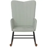 vidaXL Schaukelsessel Hellgrau Samt