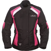 Modeka Janika Damen Motorrad Textiljacke, Schwarz/Pink 34