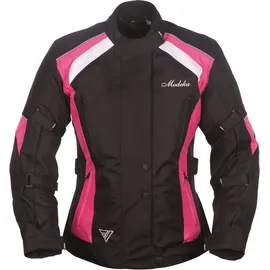 Modeka Janika Damen Motorrad Textiljacke, Schwarz/Pink 34