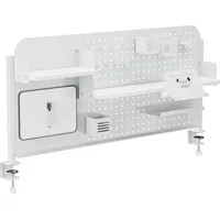 [en.casa] Schreibtisch-Organizer zum Anklemmen Sauda 114x68 cm Stahl Weiß