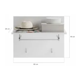 VCM Wandgarderobe Linus Weiß