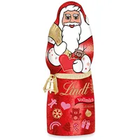 Lindt Schokolade zu Weihnachten | 125g | Santa Charity Design | Weihnachtsmann aus feinster Vollmilchschokolade im Charity Design | Schokoladengeschenk | Weihnachtsschokolade