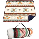 Zevmi Outdoor Picknickdecke Wasserdicht 200x200cm: Picnic Blanket Stranddecke Perfekt für BBQ/Outdoor/Camping/Picknick/Beach/Park