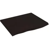 vidaXL Waschtischplatte Dunkelbraun 60x50x2 cm Massivholz Behandelt