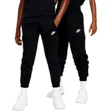 Nike Sportswear Club Fleece Cargohose Kinder 010 black/black/white S 128-137 cm