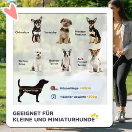 PawHut Hundebuggy Hundewagen 76,5 x 52 x 95 cm Braun onesize
