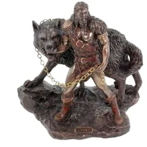 Veronese by Joh. Vogler GmbH Veronese Figur Germanischer Gott Tyr fängt Fenriswolf bronziert Odin