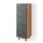 Vicco Ilias Badschrank 30 x 95 cm Anthrazit/Eiche MDF/Spanplatte/Massivholz