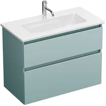 Burgbad Waschtischunterschrank 2 Auszüge 83 x 41,5 x 62,2 cm Eisblau Matt