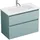 Burgbad Waschtischunterschrank 2 Auszüge 83 x 41,5 x 62,2 cm Eisblau Matt