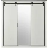 furn.design Kleiderschrank weiß Pinie anthrazit Schiebetürentürenschrank Soft-Close - Weiß