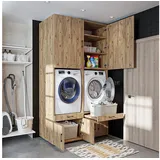 roomart S3 Waschmaschinenschrank 134 cm Braun