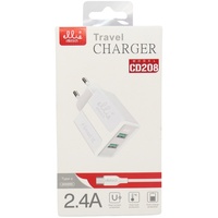 Ellietech Travel Charger CD208 2.4+1A Ladeadapter 2 Ports USB-C Aufladekabel ...