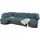 DOMO collection Wohnlandschaft DOMO COLLECTION "ELVA 293x180x84 cm, elegante Rückensteppung, U-Form", grau (dunkelgrau, petrol), B:293cm H:84cm T:180cm, (geprägte) Luxus-Microfaser (100% Polyester);Kunstleder SOFTLUX / Struktur (100% Polyester);Microfaser PRIMABELLE