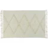 ScandicLiving Teppich, Cream, 100x160 cm, handgetuftete Baumwolle | Gr.: onesize
