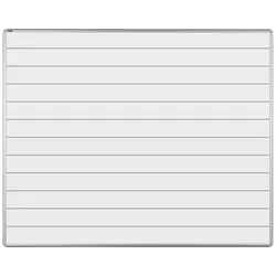 Weiße magnetische Schreibtafel mit Keramikoberfläche ekoTAB, bedruckt, 1500 x 1200 mm, Linien
