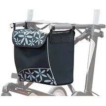 Eschenbach Rollator Tasche mit Magnetverschluss Ornament Schwarz