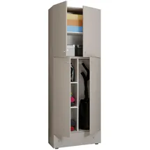 VCM Mehrzweckschrank Lona 70 x 200 x 39 cm Grau/Weiß
