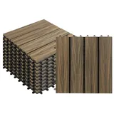 Floordirekt WPC-Terrassenfliese 30 x 30 cm braun