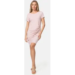 PM SELECTED Damen Modisches Longshirt Shirtkleid mit seitlicher Raffung in Einheitsgröße PM41