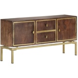 vidaXL Sideboard 120x29x60 cm Massivholz Mango