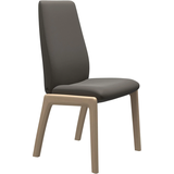 Polsterstuhl STRESSLESS "Laurel", grau (metal grau paloma, schwarz), B:57cm H:105cm T:60cm, Leder PALOMA: PALOMA ist ein durchgefärbtes Semianilin-Möbelleder mit natürlicher Narbung., Stühle, Polsterstuhl, High Back, Größe L, mit abgerundeten Beinen in Schwarz