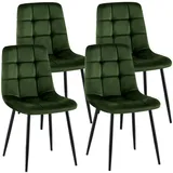 CLP Esszimmerstuhl Antibes Polyester grün 4er Set