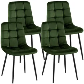 CLP Esszimmerstuhl Antibes Polyester grün 4er Set