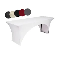 TexDeko Biertischhusse Stretch Weiß 220 x 70 cm