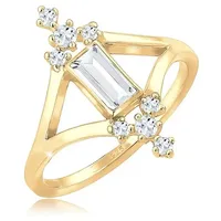 Elli Premium Verlobungsring Verlobung Liebe Vintage Topas Edelstein 925 Silber goldfarben 52 mm