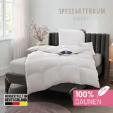 SPESSARTTRAUM Daunenbettdecke SPESSARTTRAUM "Exklusiv, Bettdecken für Sommer und Winter, Decke", weiß, B:155cm L:220cm, Bezug: 100% Baumwolle. Füllung: 100% Daunen, Bettdecken, 5 Wärmeklassen & 8 Größen, Bestseller