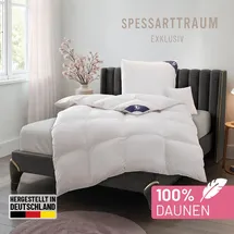 SPESSARTTRAUM Daunenbettdecke SPESSARTTRAUM "Exklusiv, Bettdecken für Sommer und Winter, Decke", weiß, B:155cm L:220cm, Bezug: 100% Baumwolle. Füllung: 100% Daunen, Bettdecken, 5 Wärmeklassen & 8 Größen, Bestseller