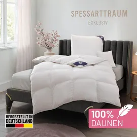 SPESSARTTRAUM Daunenbettdecke SPESSARTTRAUM "Exklusiv, Bettdecken für Sommer und Winter, Decke", weiß, B:155cm L:220cm, Bezug: 100% Baumwolle. Füllung: 100% Daunen, Bettdecken, 5 Wärmeklassen & 8 Größen, Bestseller
