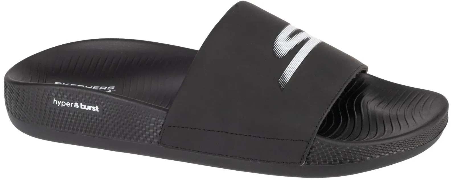 Skechers Hyper Slide - Hyper Comfort, schwarze Herren-Slipper