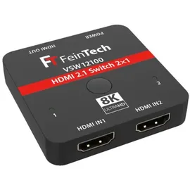 FeinTech VSW12100 HDMI 2.1 Switch 2 in 1 Out 4K 120Hz 8K 60Hz 48Gbps für Xbox PS5