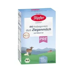Töpfer Anfangsmilch Pre Bio aus Ziegenmilch 400g von Geburt an
