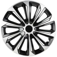 Walser - Radzierblenden New Racer, 14 Zoll, 4er Satz Radkappen, Radblenden Schwarz/silber