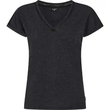 Protest Mondays Kurzarm-t-shirt Mit V-ausschnitt - True Black - XS