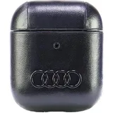 Audi Lederhülle großem Logo Airpods 1/2 – Schwarz
